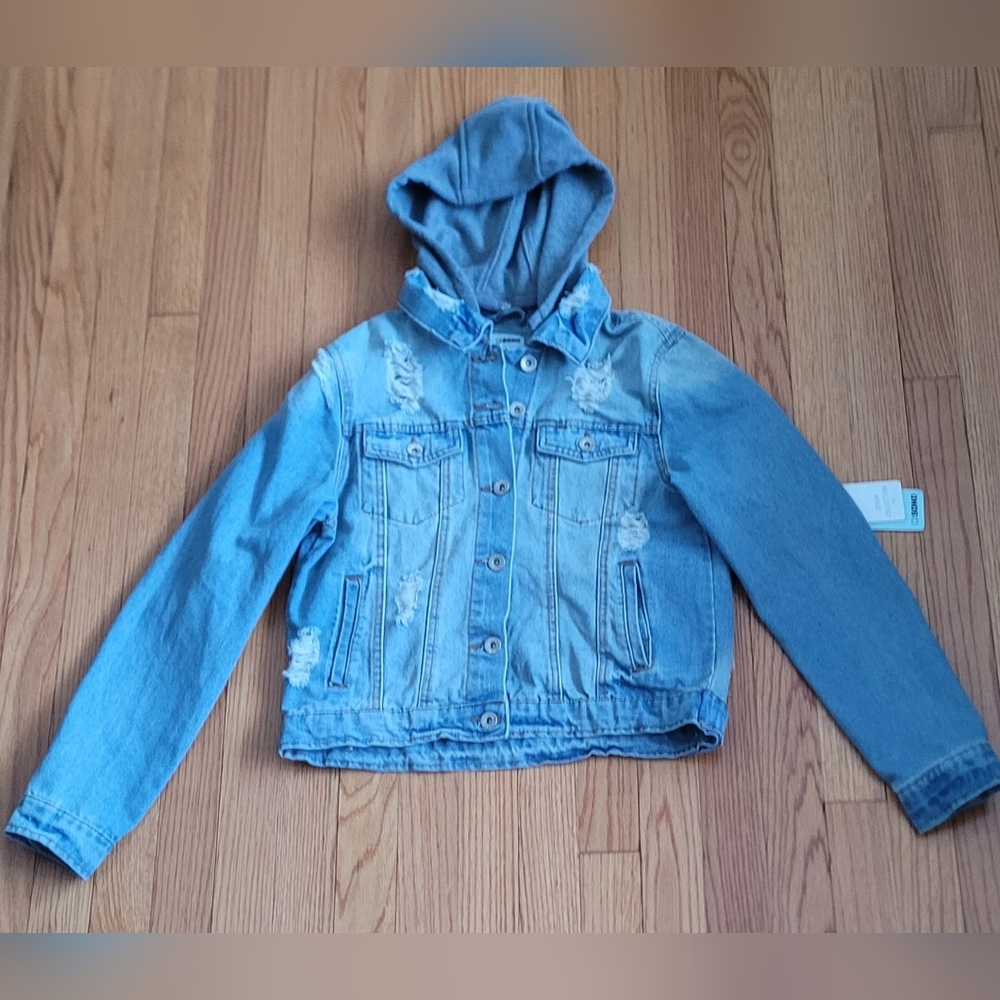 Ci Sono Denim Blue Jean Removable Hood Jacket- NEW with Tags!! Size: SMALL - Picture 4 of 15
